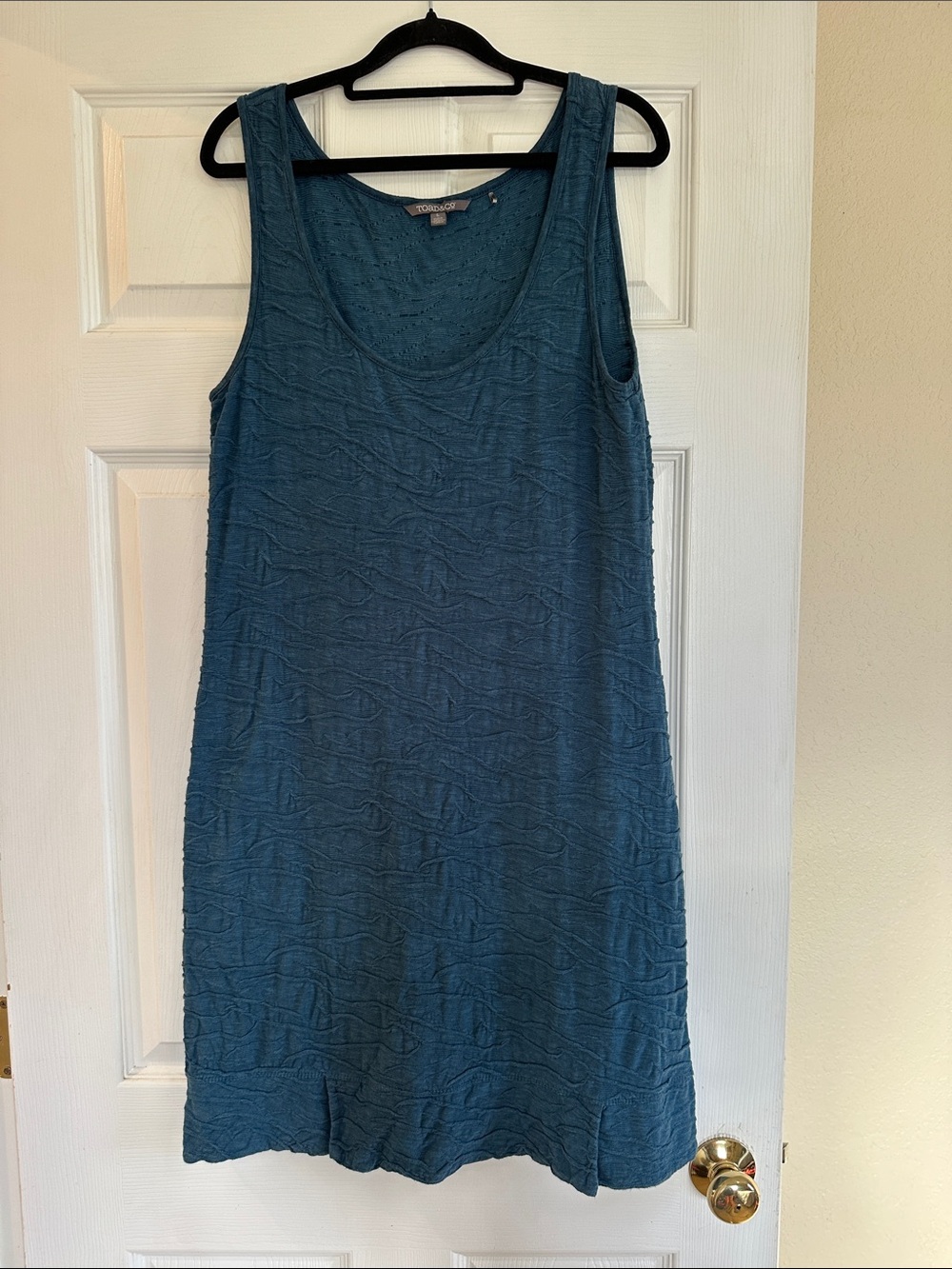 Toad&Co Teal Textured Sleeveless Dress